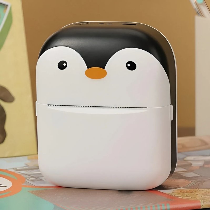ff8b4b330f529d84eb2fa0685828e583_jpg_2200x2200q80_jpg_.jpg The Adorable Penguin Design Rechargeable Portable Mini Printer (random color) - Image 4