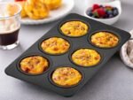 6-Cup Muffin Pan – Non-Stick Carbon Steel Cupcake Baking Tray | Heavy Duty Standard Bakeware for Muffins, Cakes, Mini Pies & More