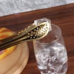 Mini Stainless Steel Food Serving Tong – 6 Inch Strainer Tong with 28-Hole Flat Head for Salad, Ice Cubes, Pastries, Frying & Tea - Image 3
